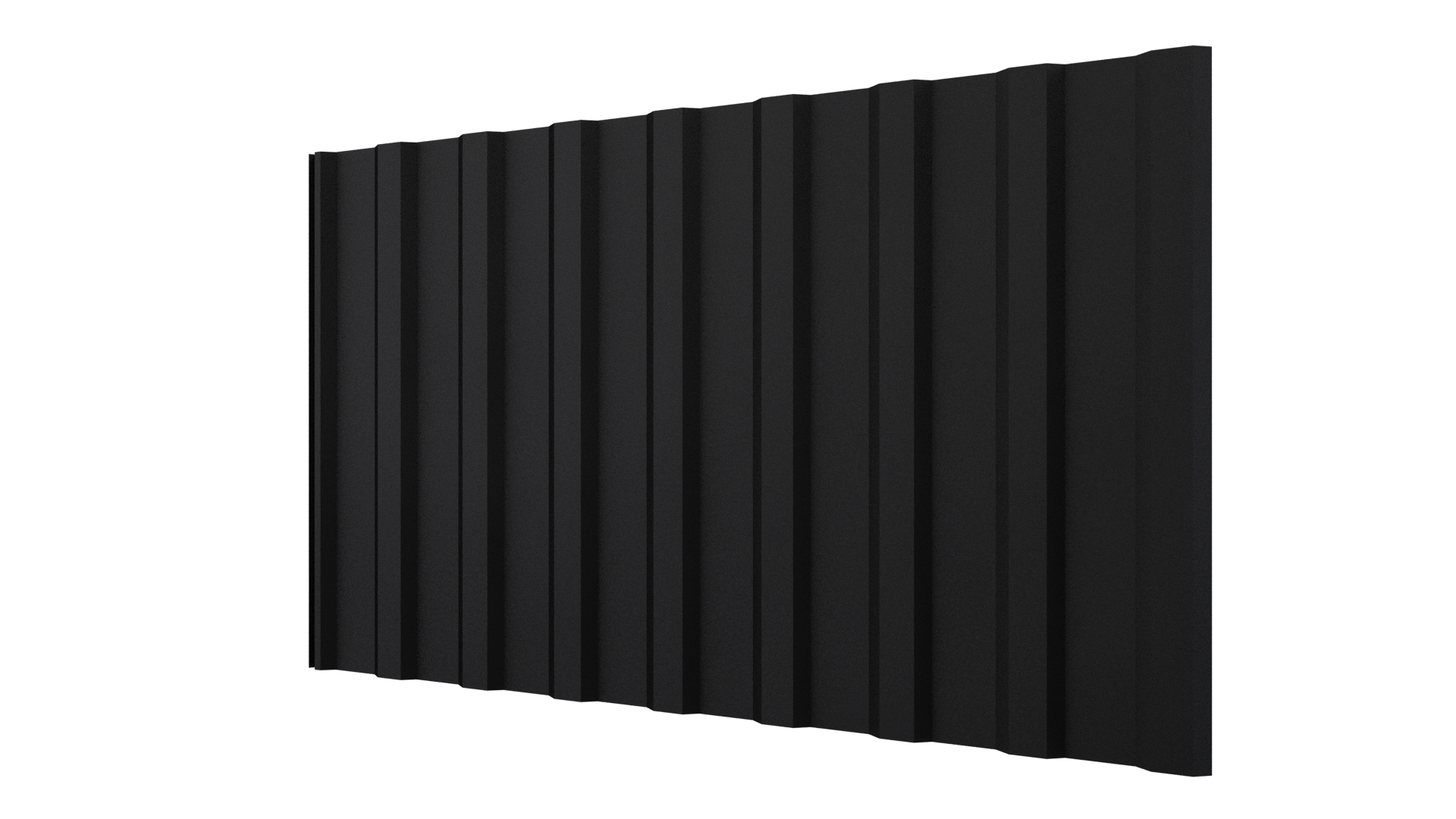 Профнастил С20R 1150/1100x0,5 мм, 9005 черный янтарь стальной бархат