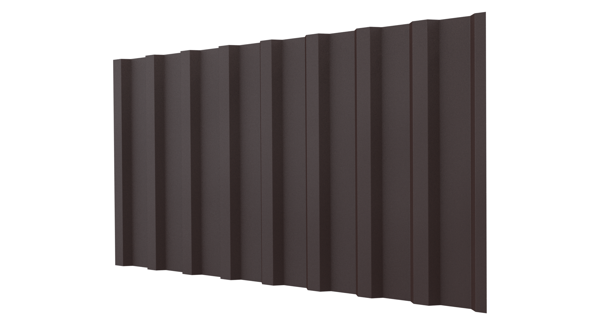 Профнастил С20B 1150/1100x0,5 мм, 8017 шоколадно-коричневый матовый