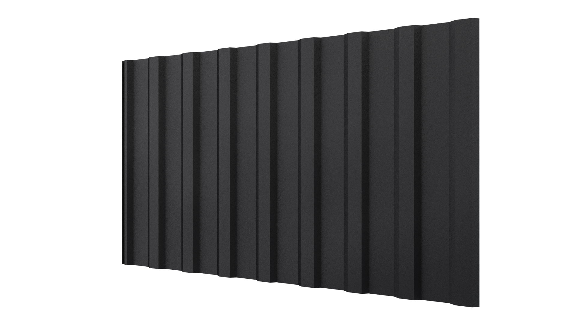 Профнастил С20R 1150/1100x0,45 мм, 9005 черный янтарь матовый