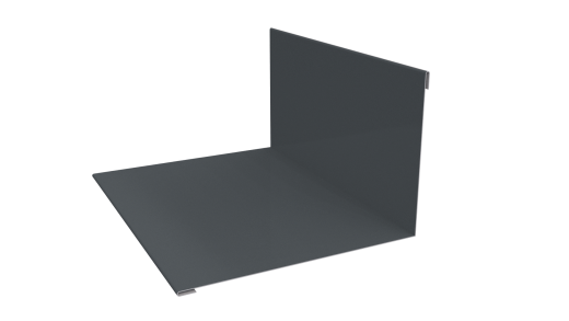 Планка примыкания верхняя 100x150x2000 мм, 7011 железно-серый глянцевый