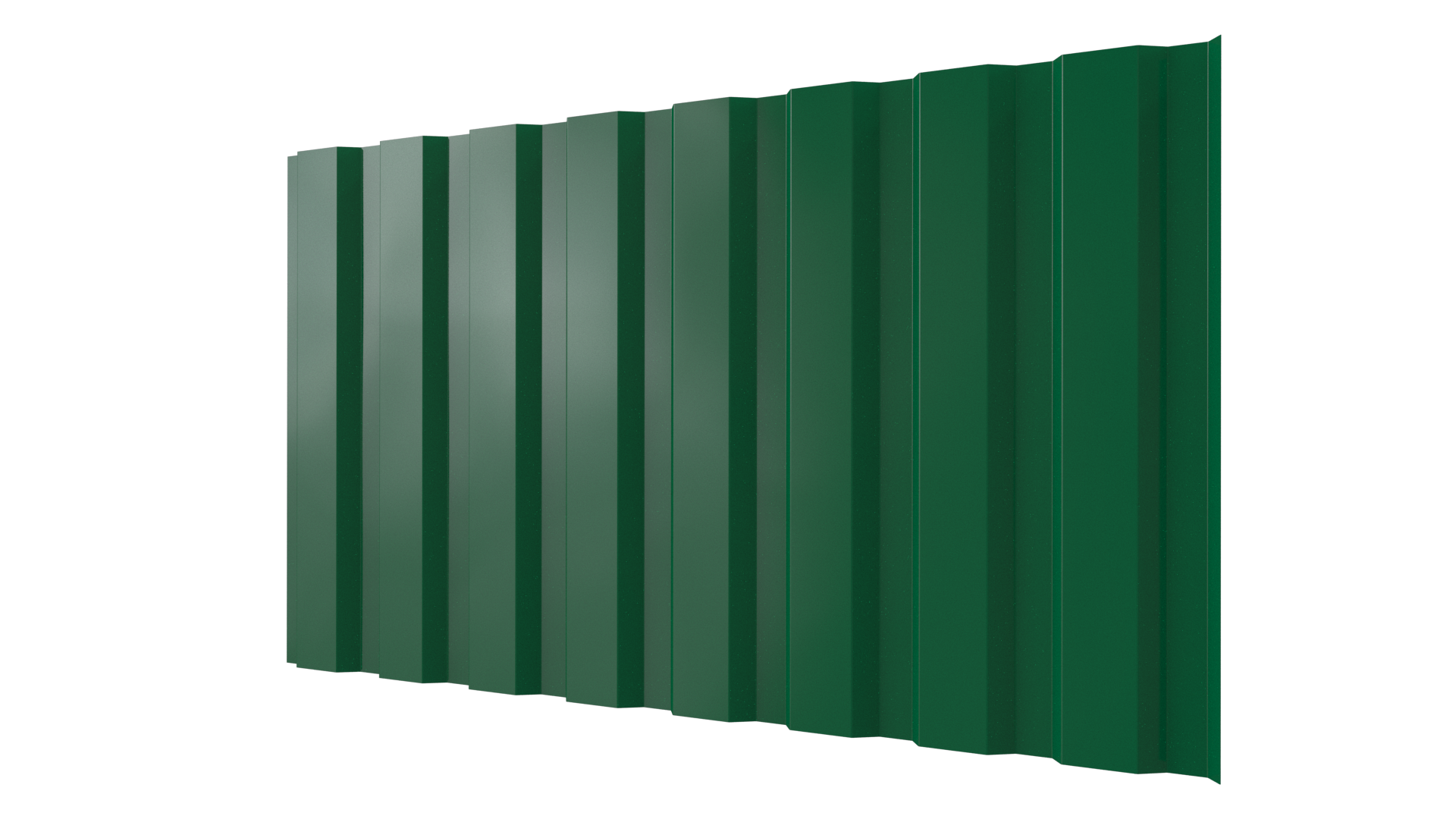 Профнастил С20A 1150/1100x0,65 мм, 6029 мятно-зеленый глянцевый