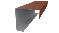 Декоративная накладка угловая 20x60x60x20 мм, 8004 медно-коричневый матовый