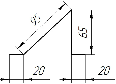 Планка снегозадержателя 95x65x2000 мм, 8017 шоколадно-коричневый матовый