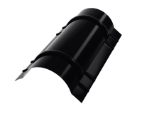 Конёк круглый R110x2000 мм, 9005 черный янтарь глянцевый