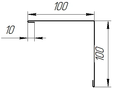 Угол наружний 50x50x2000 мм, 9005 черный янтарь матовый