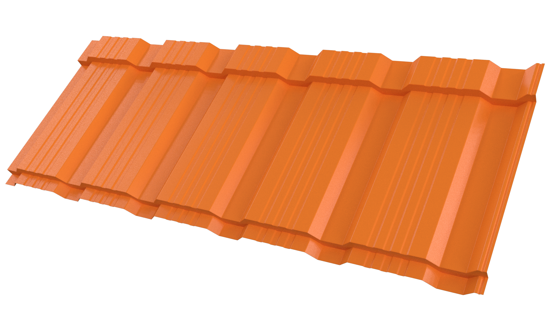 Профиль Пегас 1195/1130x0,45 мм, 2011 насыщенный оранжевый глянцевый
