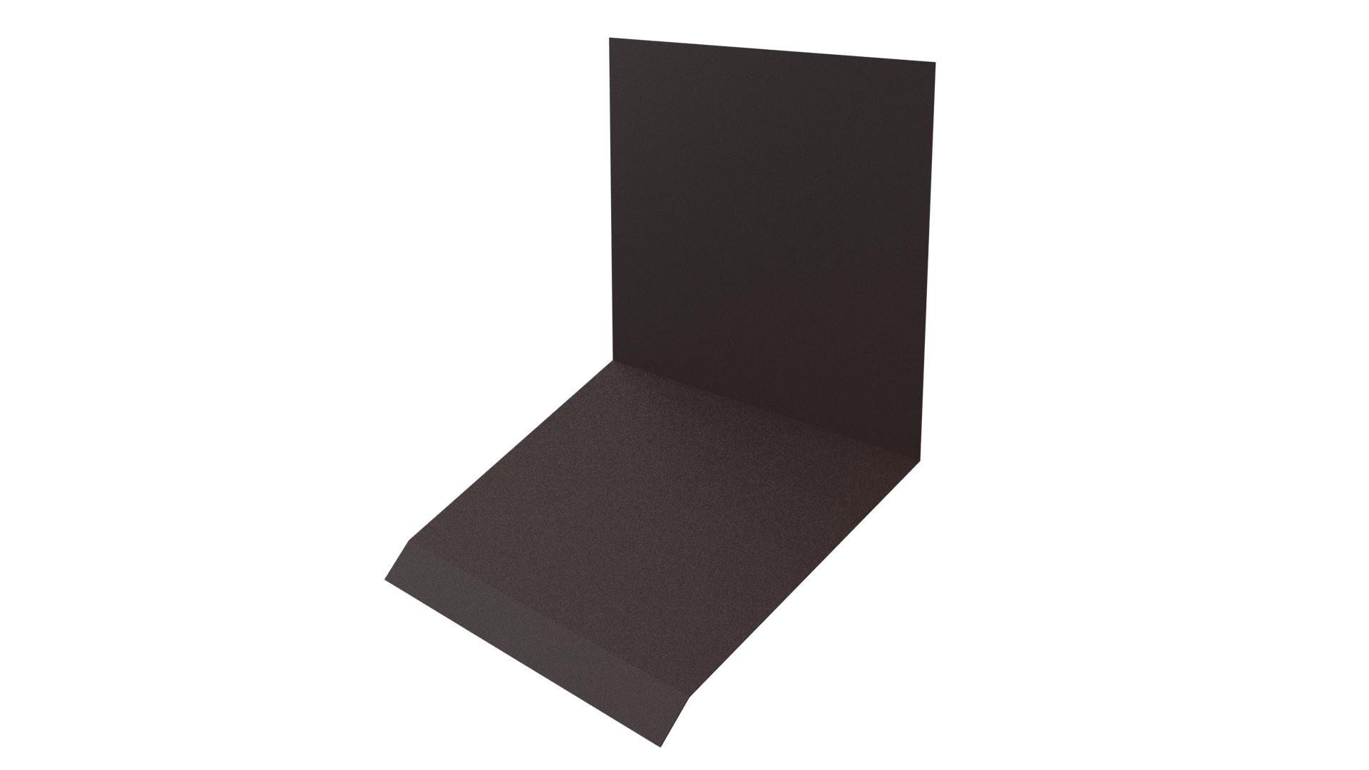 Планка примыкания верхняя к стене фальц 150x130x20 мм, 8017 шоколадно-коричневый стальной бархат