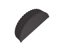 Заглушка конька круглого R110 торцевая, 8019 серо-коричневый матовый