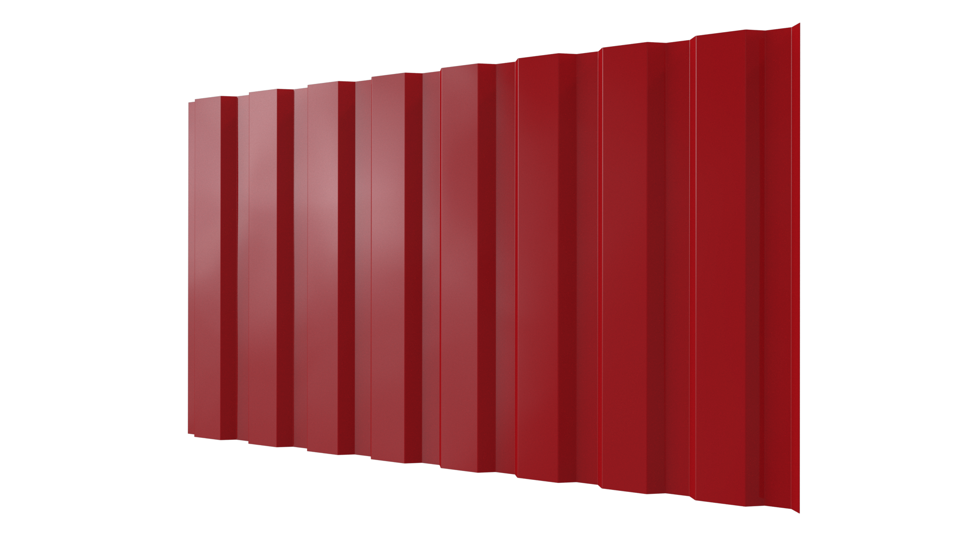 Профнастил С20A 1150/1100x0,45 мм, 3020 транспортный красный глянцевый