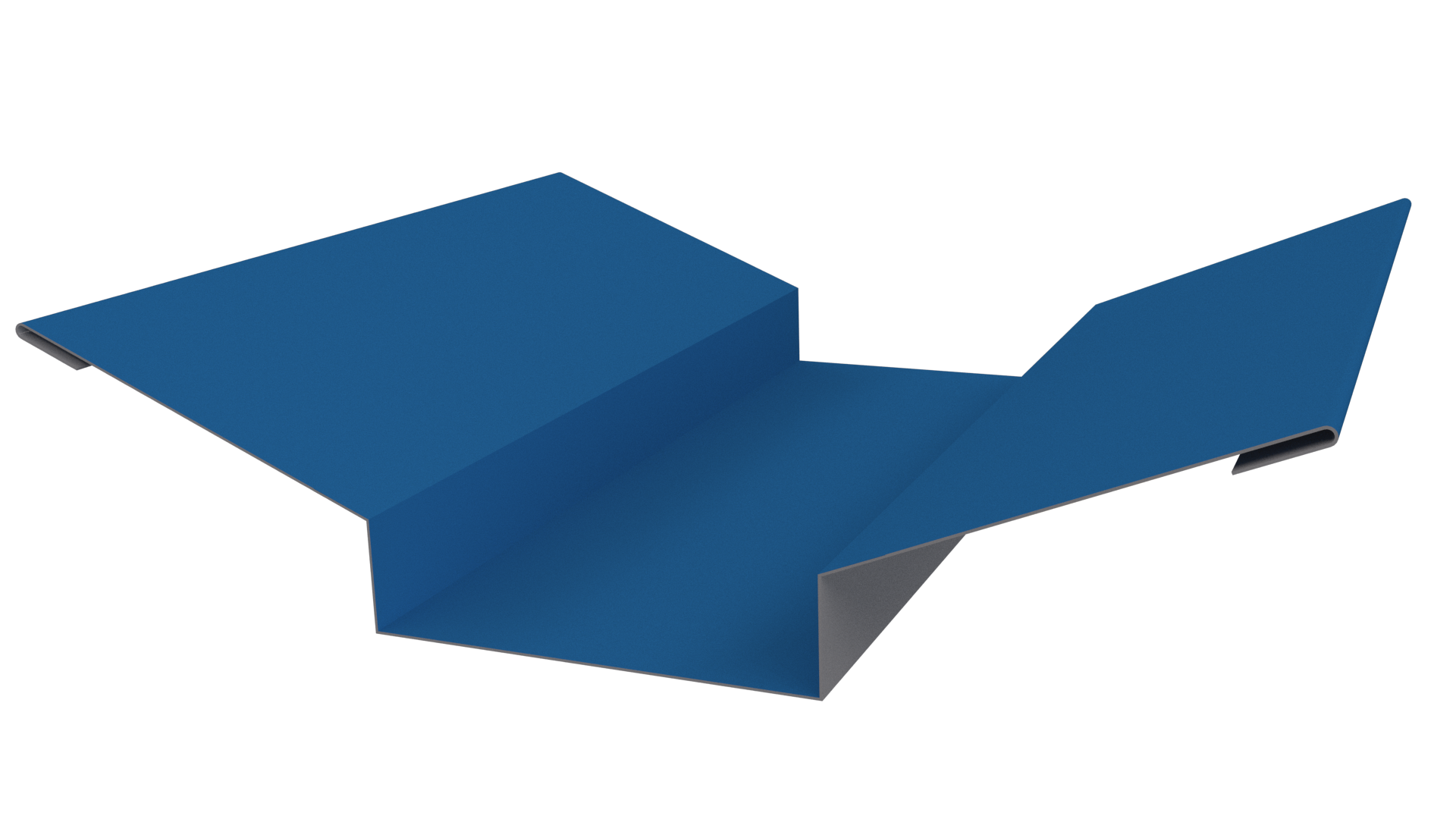 Планка ендовы верхняя 76x76x2000 мм, 5015 небесно-синий глянцевый