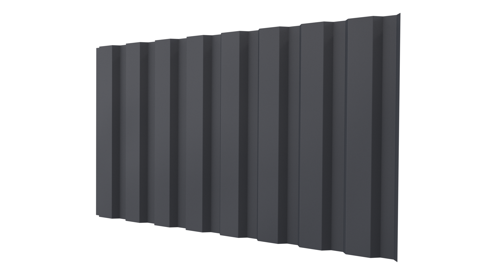 Профнастил С20A 1150/1100x0,5 мм, 7024 графитовый серый матовый