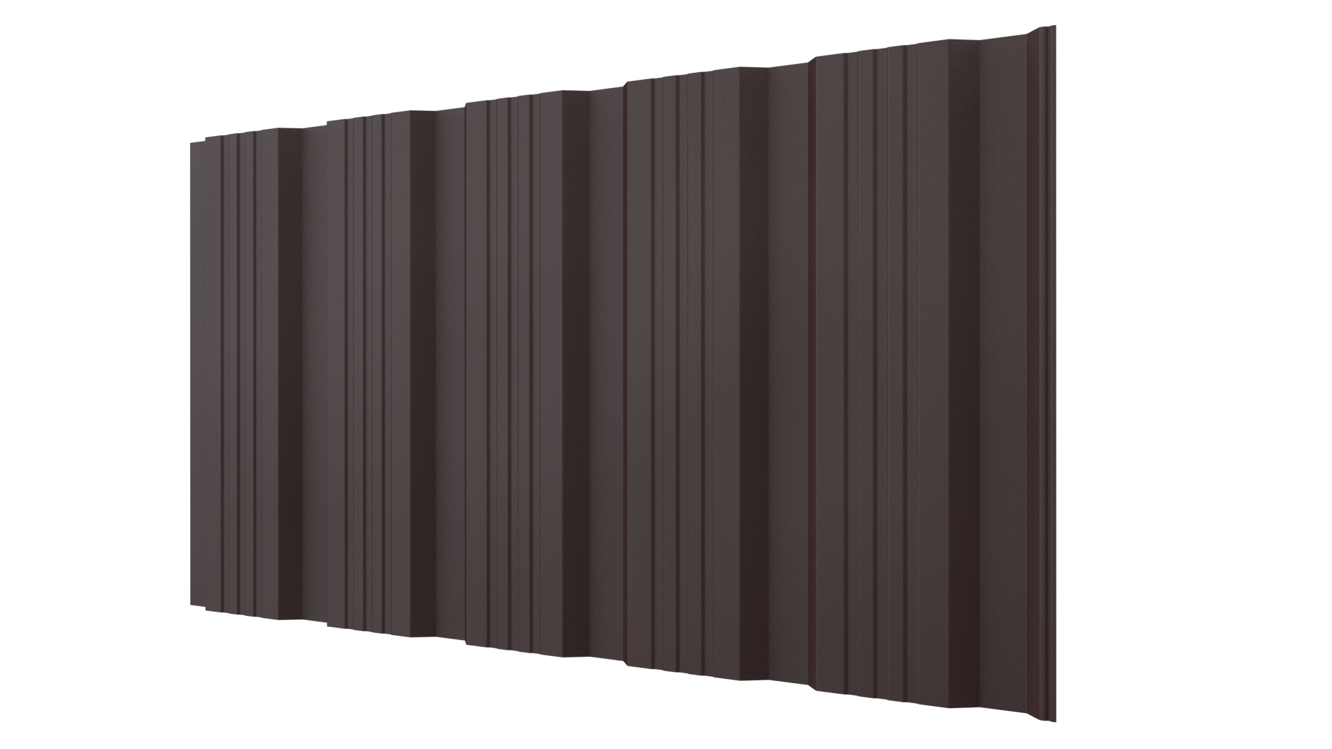 Профнастил К20 1195/1130x0,5 мм, 8017 шоколадно-коричневый матовый