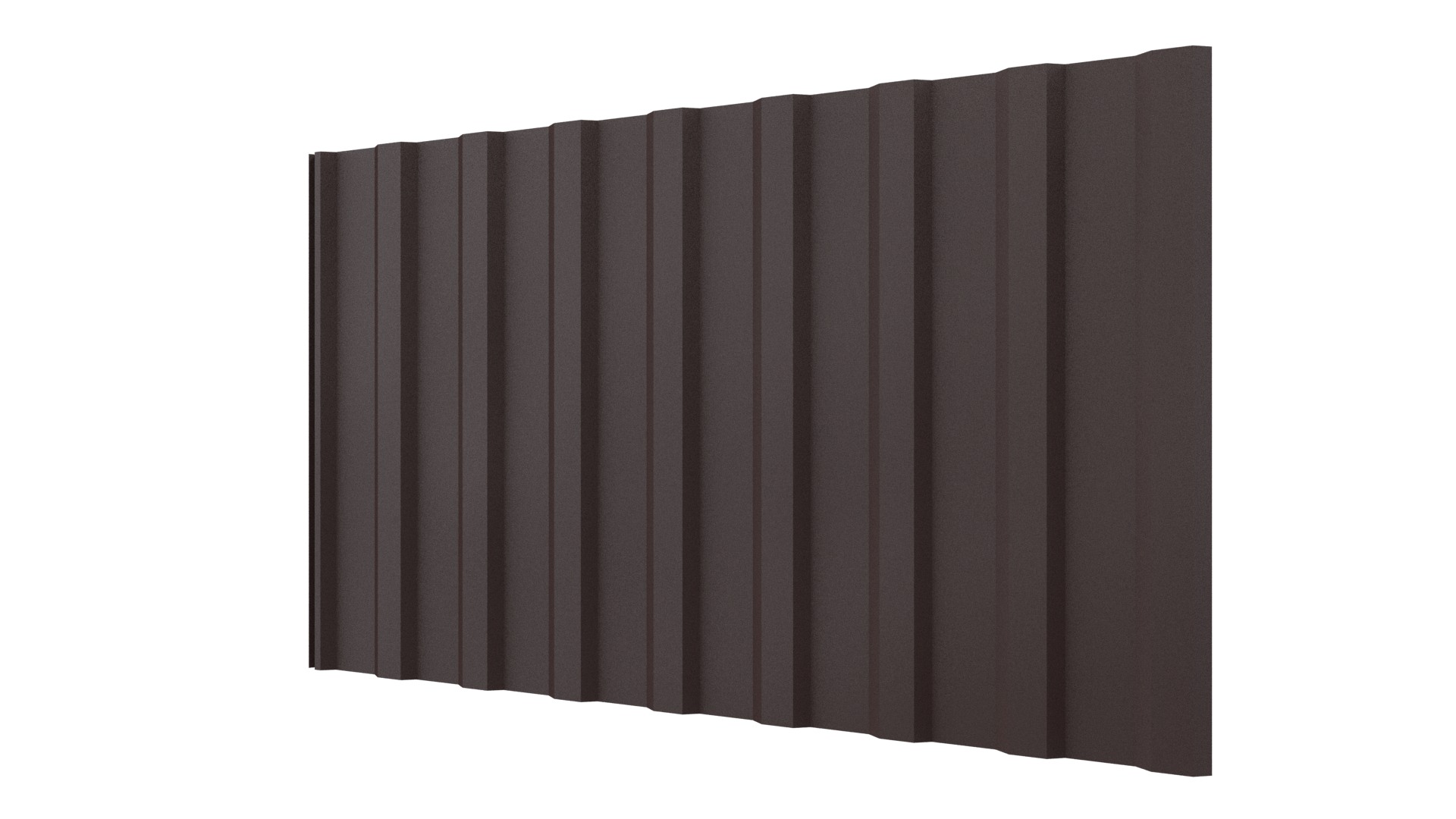 Профнастил С20R 1150/1100x0,5 мм, 8017 шоколадно-коричневый матовый