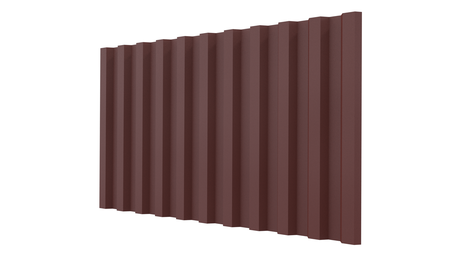 Профнастил С21 1051/1000x0,45 мм, 3009 оксид красный матовый