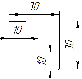 Планка угла наружного 30x30x2000 мм, Картэн
