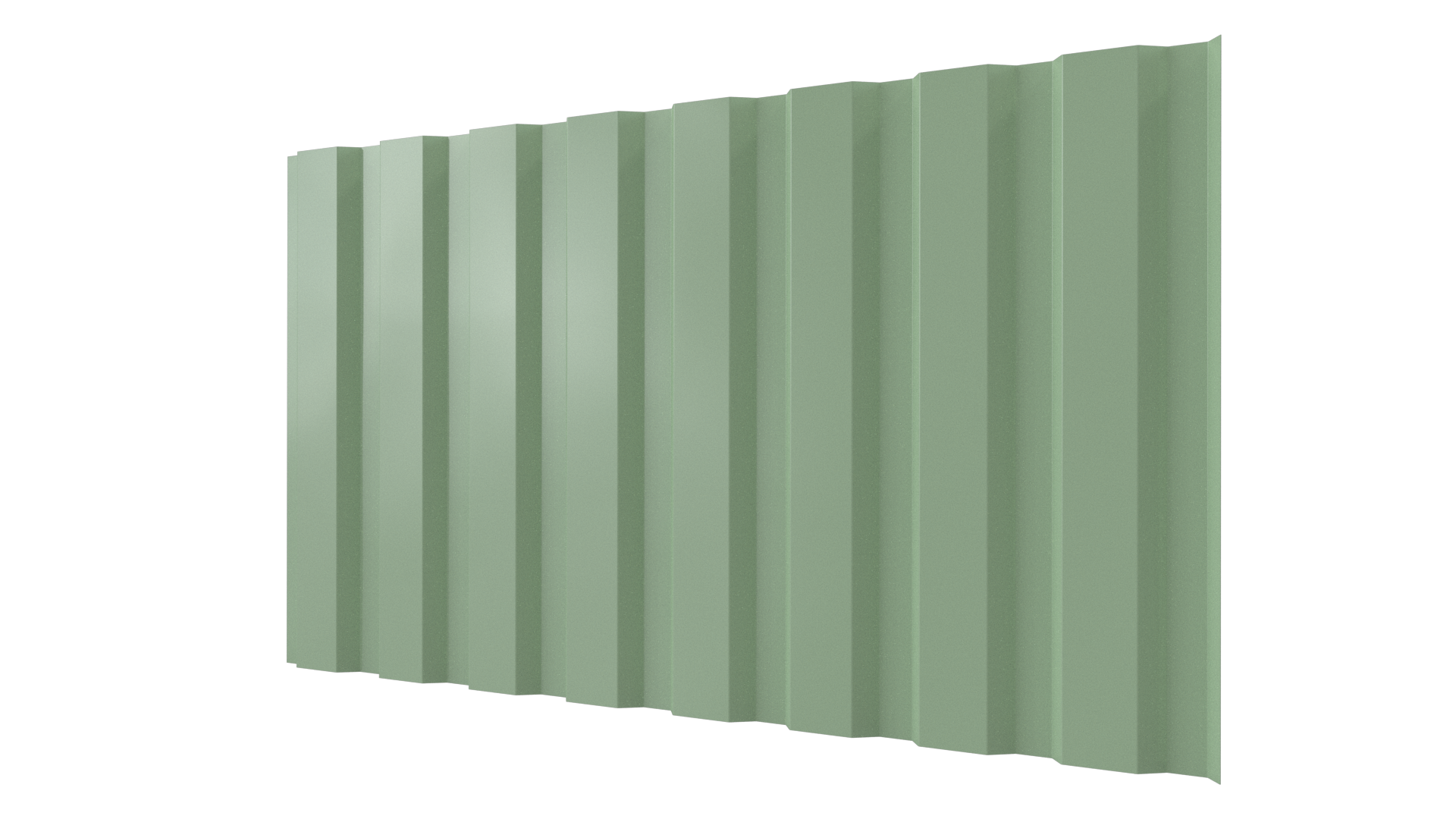Профнастил С20A 1150/1100x0,4 мм, 6019 бело-зеленый глянцевый