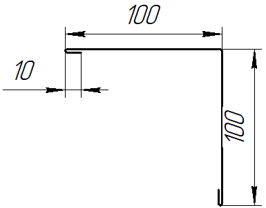 Угол наружный 100x100x2000 мм, Картэн тёмный