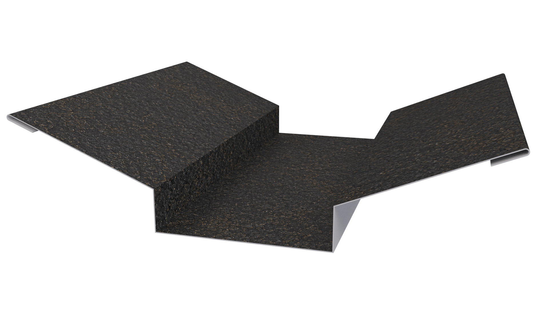 Планка ендовы верхняя 76x76x2000 мм, Картэн тёмный
