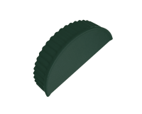 Заглушка конька круглого R110 торцевая, 6009 пихтовый зеленый матовый