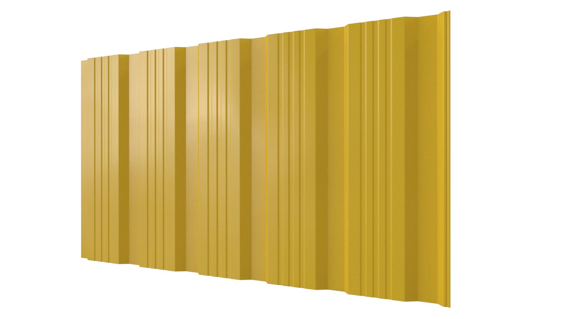Профнастил К20 1195/1130x0,45 мм, 1018 цинково-желтый глянцевый