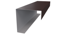 Декоративная накладка угловая 20x60x60x20 мм, 8017 шоколадно-коричневый глянцевый