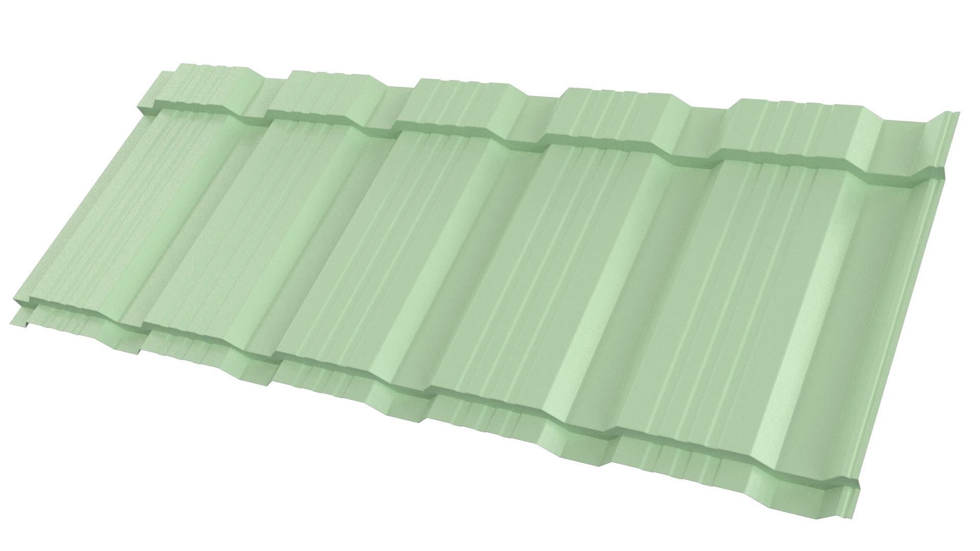 Профиль Пегас 1195/1130x0,45 мм, 6019 бело-зеленый глянцевый
