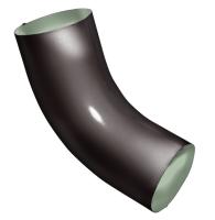 Колено 60⁰, 90 мм, 8017 шоколадно-коричневый