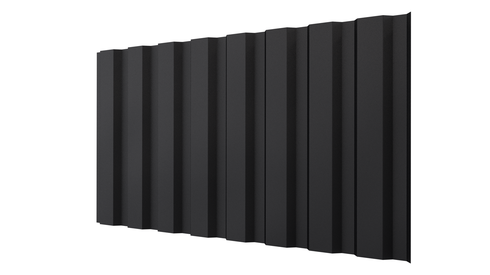 Профнастил С20A 1150/1100x0,5 мм, 9005 черный янтарь матовый