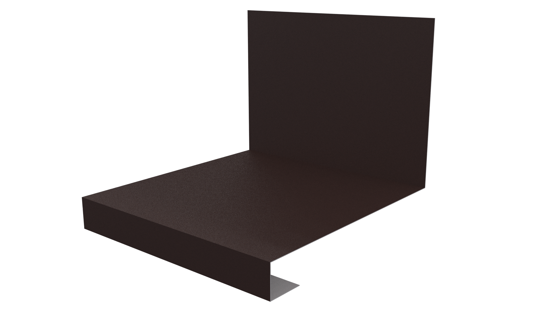 Планка примыкания нижняя к трубе фальц 140x200 мм, 8017 шоколадно-коричневый PUR Pruf