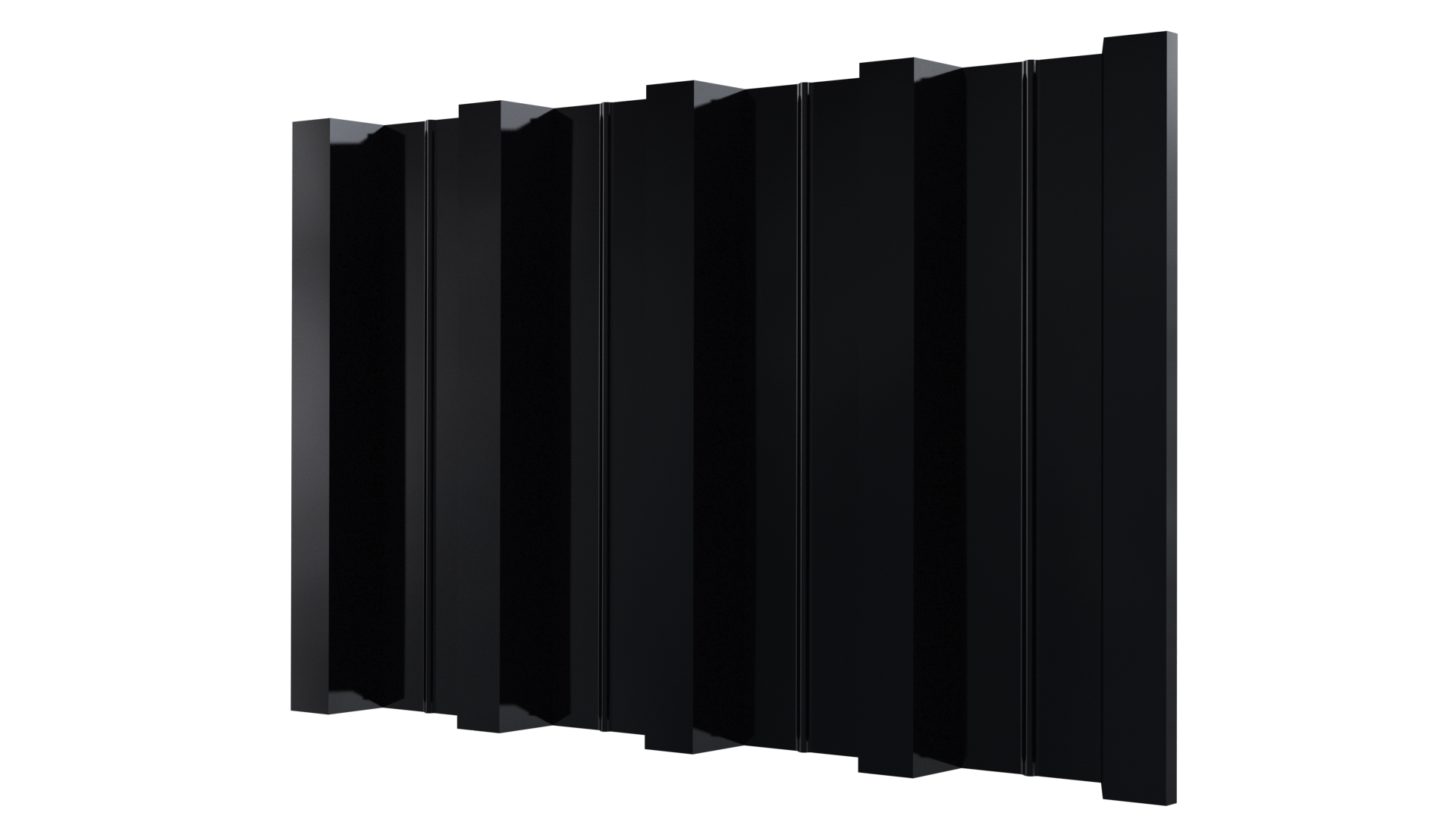 Профнастил Н60 902/845x0,65 мм, 9005 черный янтарь глянцевый