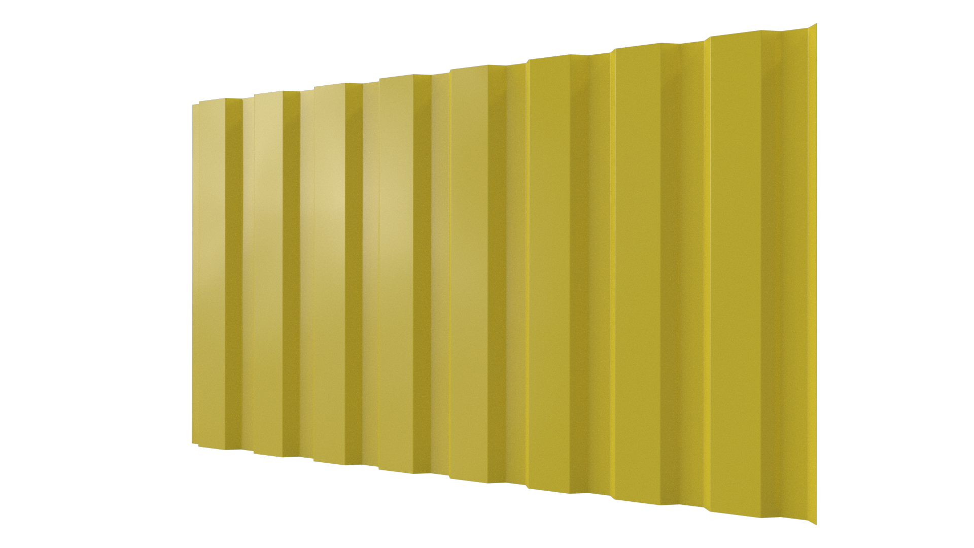 Профнастил С20A 1150/1100x0,65 мм, 1018 цинково-желтый глянцевый