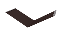 Планка ендовы нижняя 298x298x2000 мм, 8017 шоколадно-коричневый стальной бархат