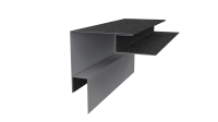 Планка угла наружного сложная Блок-хаус 110x110x2000 мм, Картэн тёмный