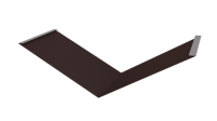 Планка ендовы нижняя 298x298x2000 мм, 8017 шоколадно-коричневый стальной бархат