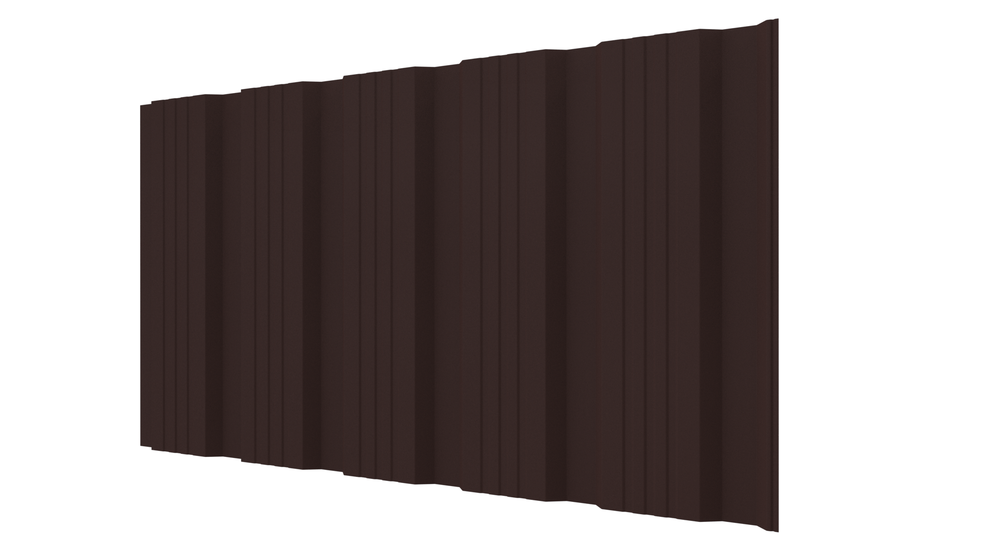 Профнастил К20 1195/1130x0,5 мм, 8017 шоколадно-коричневый стальной бархат