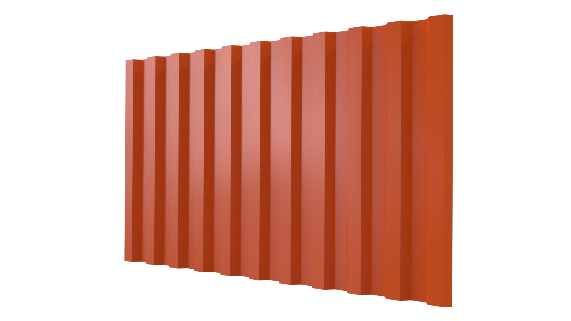 Профнастил С21 1051/1000x0,65 мм, 2004 оранжевый глянцевый