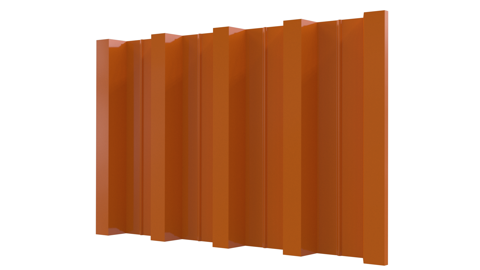 Профнастил Н60 902/845x0,65 мм, 2011 насыщенный оранжевый глянцевый