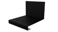Планка примыкания нижняя к трубе фальц 140x200 мм, 9005 черный янтарь матовый