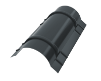 Конёк круглый R110x2000 мм, 7011 железно-серый глянцевый