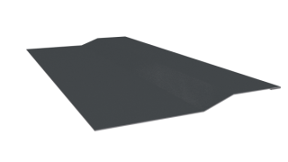 Планка крепёжная фальц 50x17x29 мм, 7011 железно-серый глянцевый