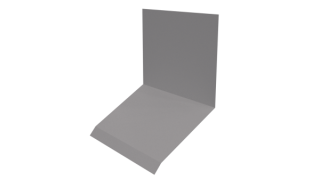 Планка примыкания верхняя к стене фальц 150x130x20 мм, 7047 телегрей 4 глянцевый