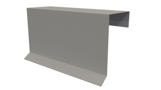 Планка торцевая фальц 65x97 мм, 9002 светло-серый глянцевый
