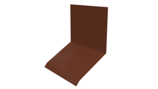 Планка примыкания верхняя к стене фальц 150x130x20 мм, 8004 медно-коричневый глянцевый
