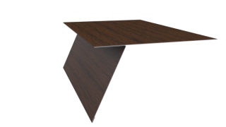 Планка карнизная фальц 130x80 мм, Дуб Локарно 3D