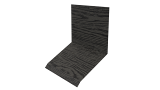 Планка примыкания верхняя к стене фальц 150x130x20 мм, Дуб Винтаж 3D