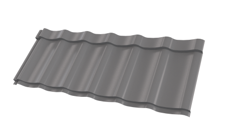 Металлочерепица Супермонтеррей 1180/1100x0,5 мм, 7037 пыльно-серый глянцевый