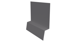 Планка стартовая фальц 135x30x55 мм, 7004 сигнальный серый глянцевый