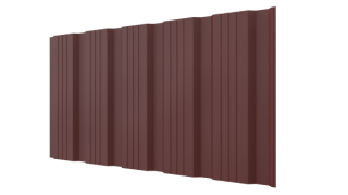 Профнастил К20 1195/1130x0,45 мм, 3009 оксид красный матовый