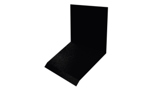 Планка примыкания верхняя к стене фальц 150x130x20 мм, 9005 черный янтарь глянцевый