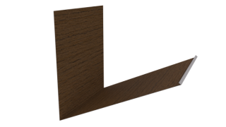 Планка примыкания верхняя к трубе фальц 250x210 мм, Дуб Сантана 3D